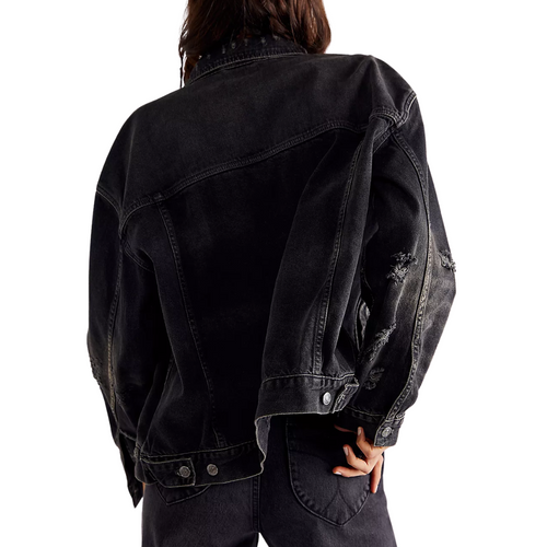 Jolene Trucker Jacket in Black