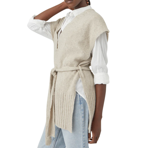 Margo Cashmere Vest in Oat