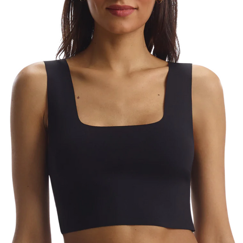 Squareneck Crop Top in Black