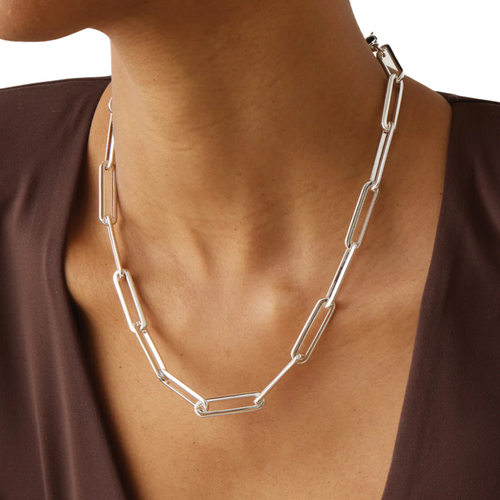 Stevie Chain Necklace in Silver