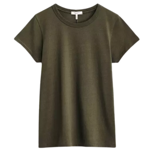 Garment Dye Cotton Tee in Olive