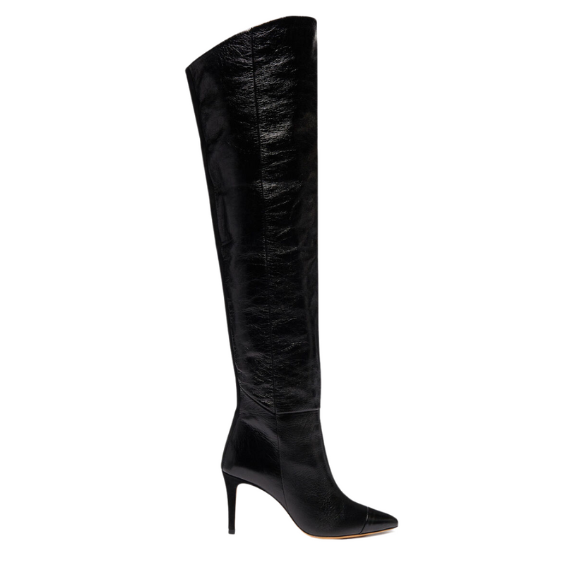 Brelidy Leather Boots in Black