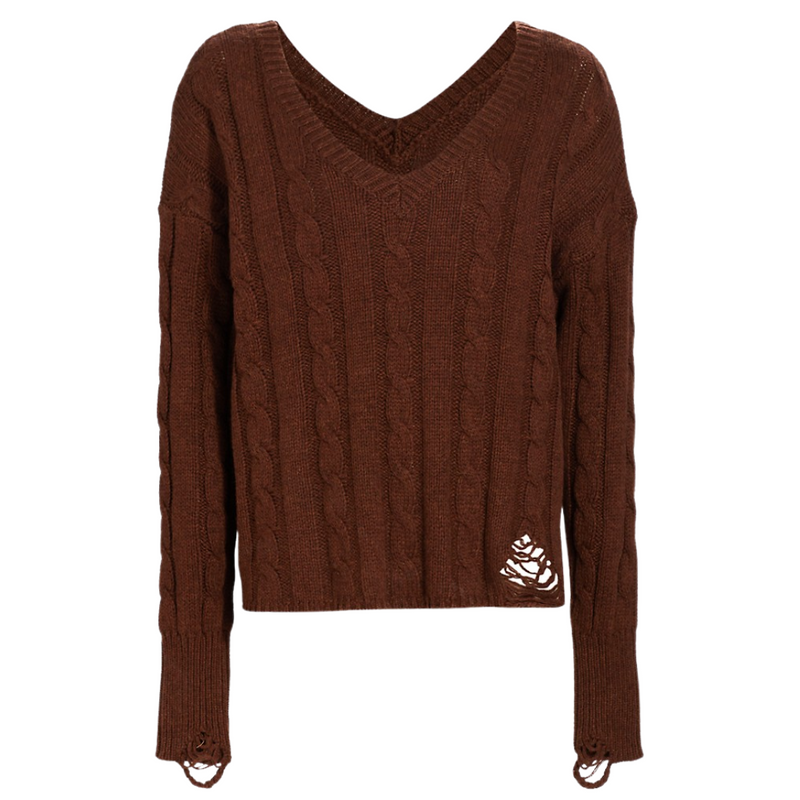 Everlyn Oversized Cable-Knit Sweater in Veneer