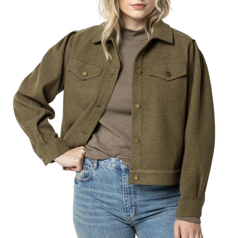 Jean Style Jacket in Military 