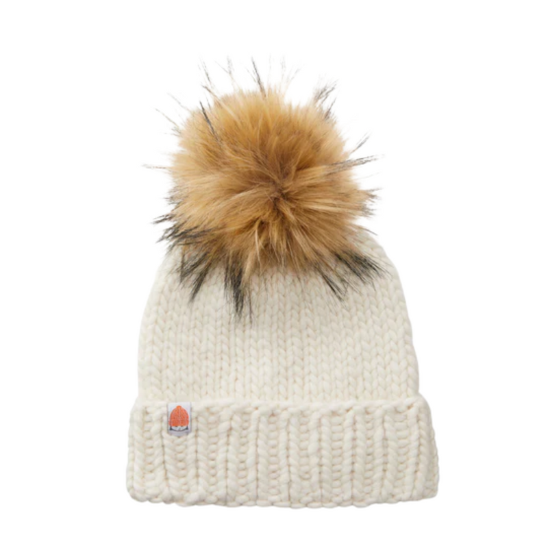 The Rutherford Beanie in White Lie