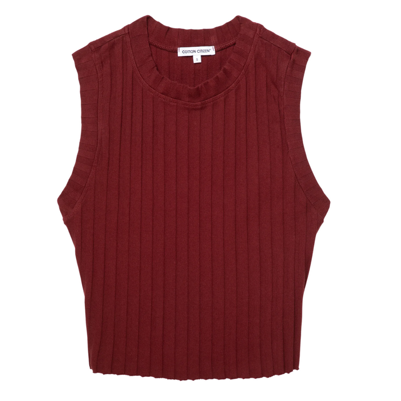 Capri Muscle Tank in Wine