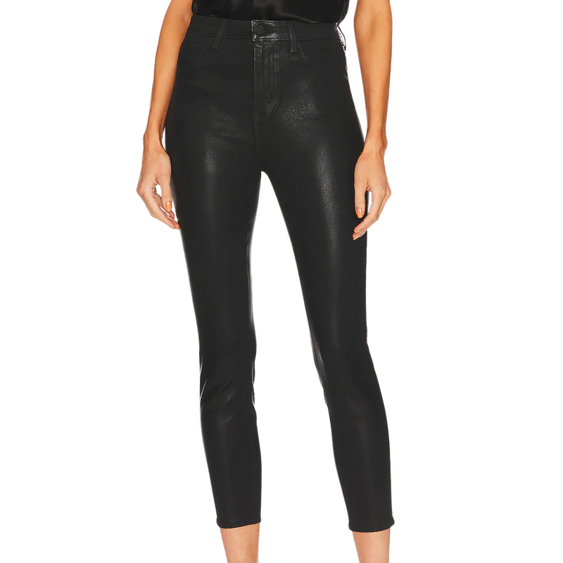 Akira Ultra High Rise Skinny in Noir Coated