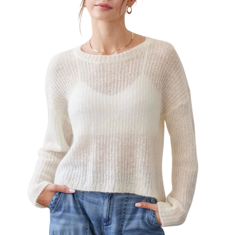 Slouchy Sweater in Winter White 