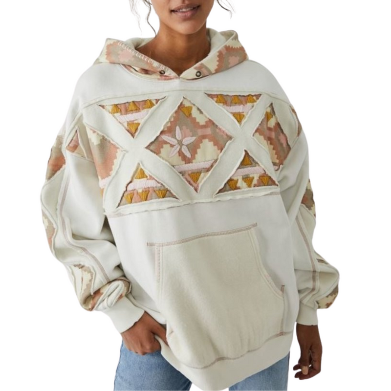 Nordic It's a Vibe Hoodie in Ivory Combo 