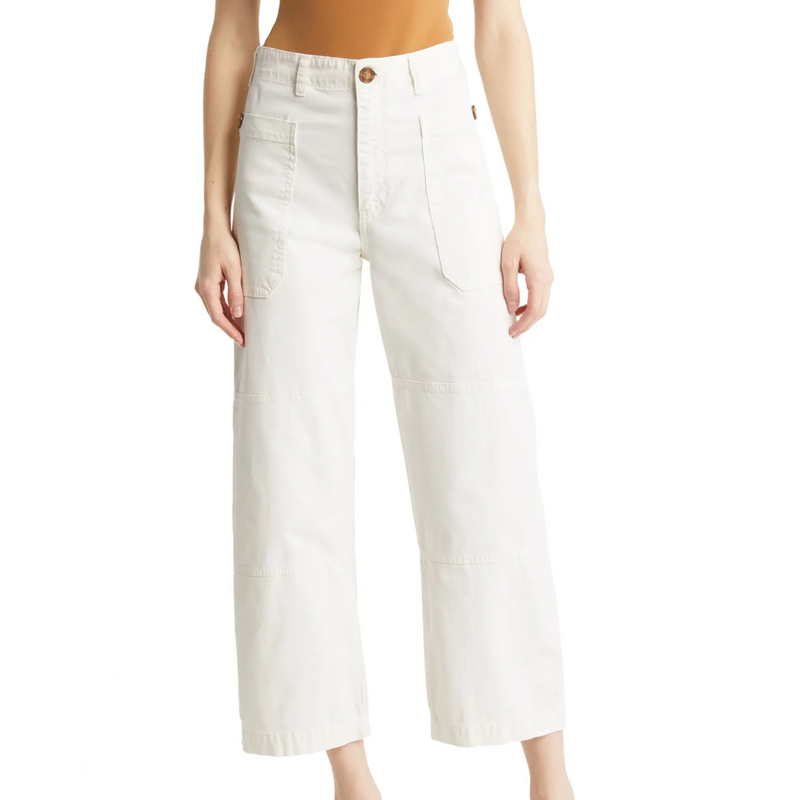 Oversized Pocket Utility Pant in Blanc