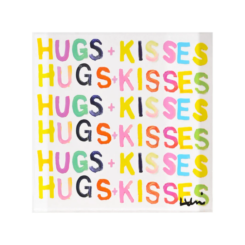 Hugs + Kisses Block of Love - Medium