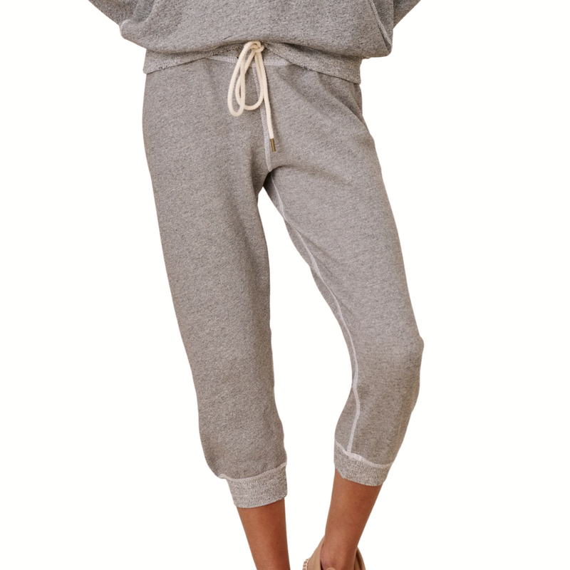 The Cropped Sweatpant in Varsity Grey