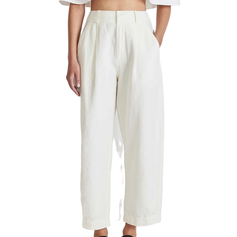 Bari Crop Trouser in Cream 