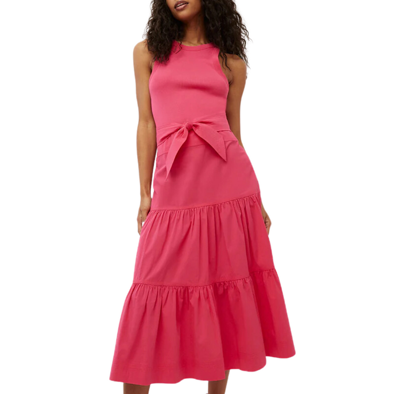 Austyn Tiered Dress in Fuchsia