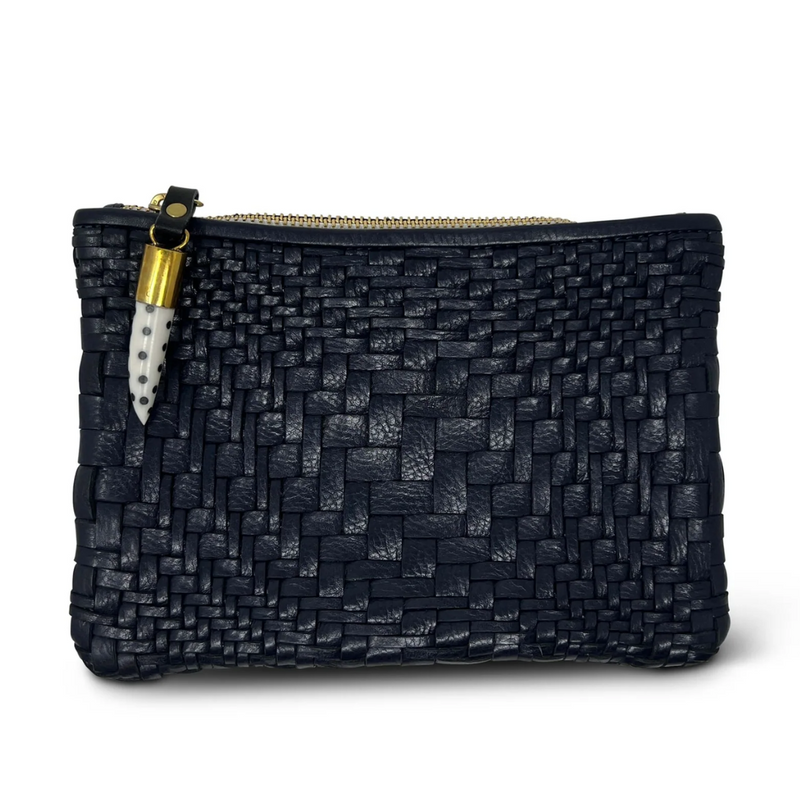 Vari Weave Small Pouch in Navy