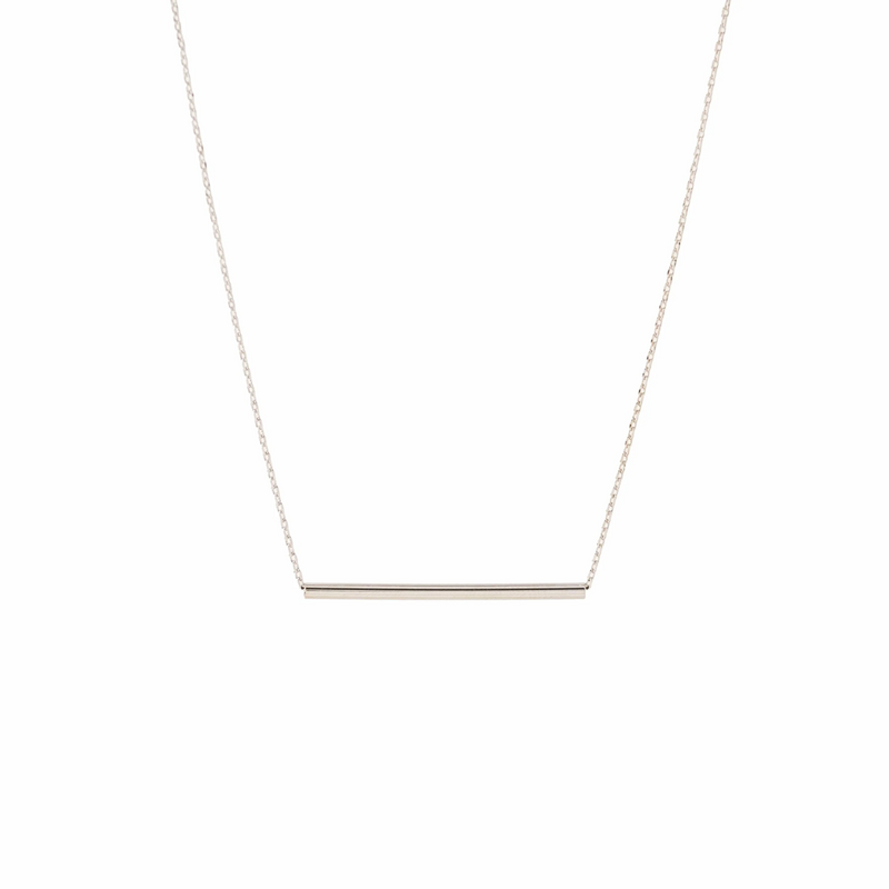 Serra Pipe Necklace in Silver