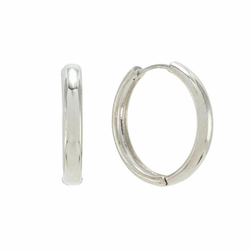 Bea 20mm Hoop Earrings in Silver