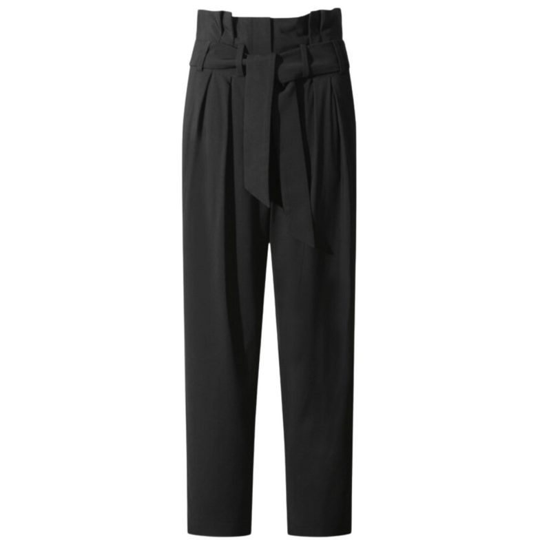 Sandya Cropped Trousers in Black