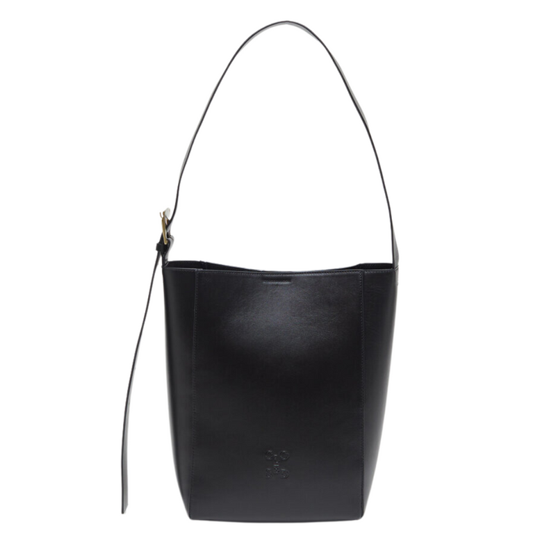 Leather Shopper in Black