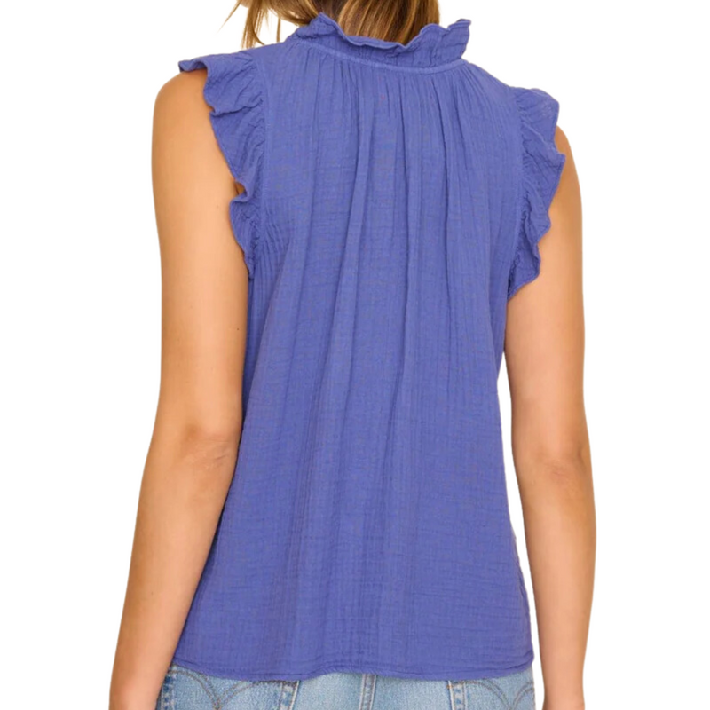 Xirena Bex Gauze Top in Blue Billow