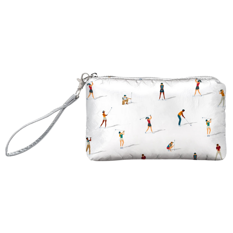 Zip Wristlet with Golfers on the Green