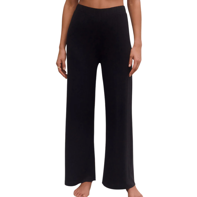 Homebound Silky Pointelle Pant in Black