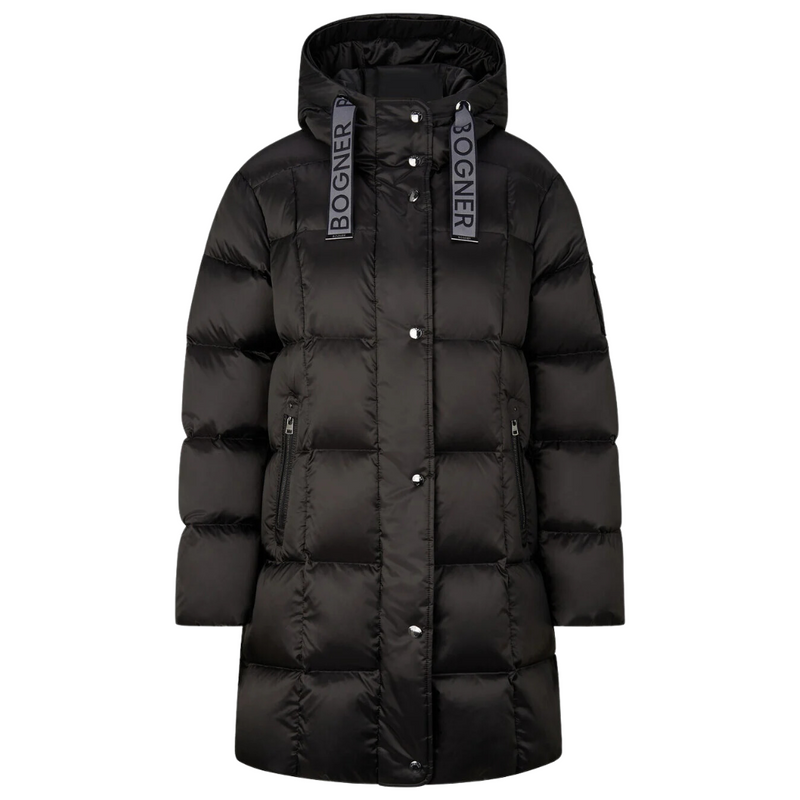 BOGNER Down jacket LISSI in leather look in black