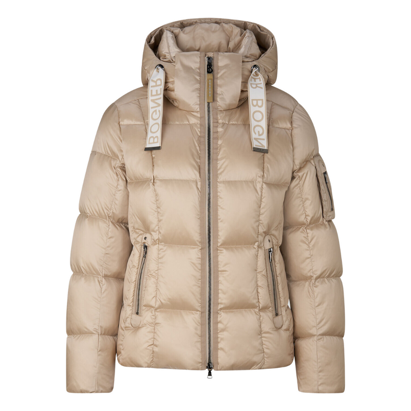 Feline Down Jacket in Beige