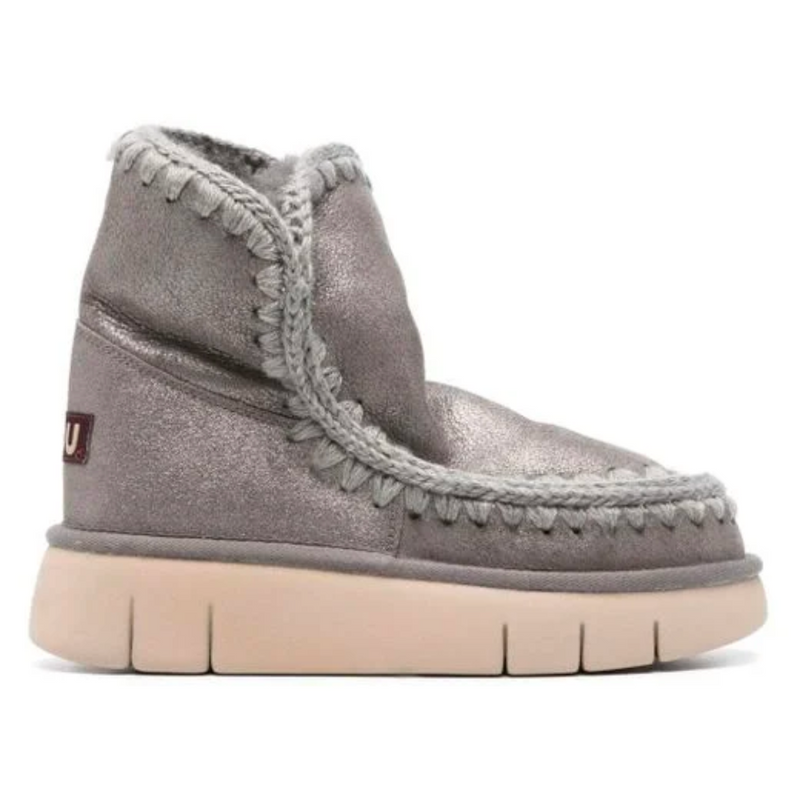 Mou Eskimo leather sneaker boots - Brown