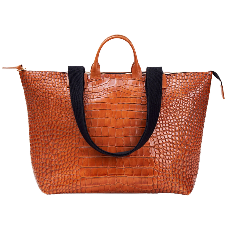 Clare V. Trucker Beach Tote Navy