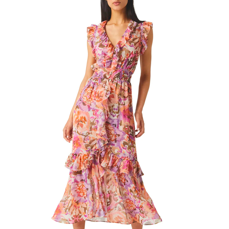 Kidada Dress in Sunset Blooms