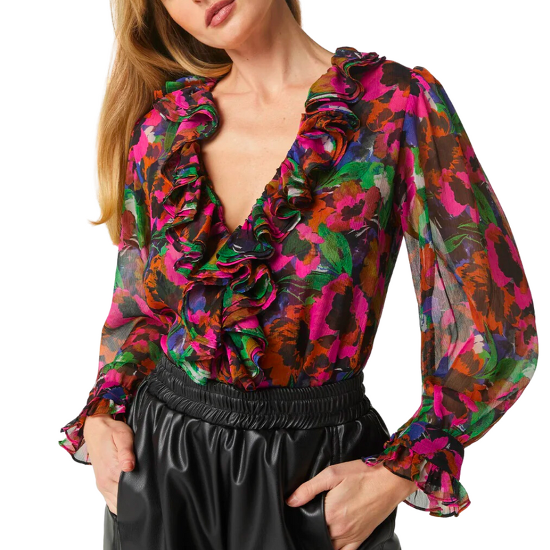 Florence Top in Jewel Tone Flora 