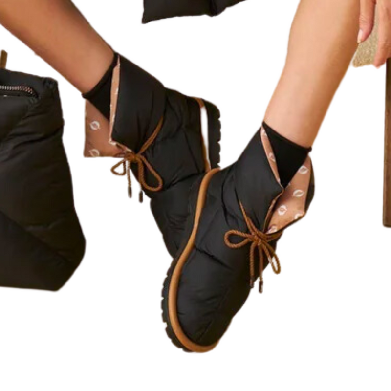 Flufie Classic Pillow Boot in Jet Black