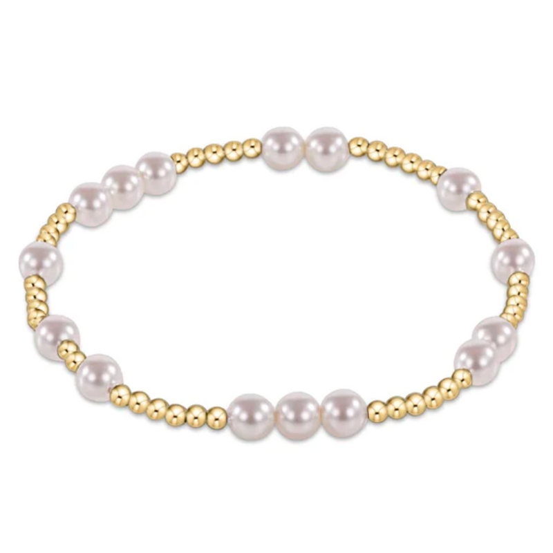 Hope Unwritten 5mm Bead Bracelet in Pearl