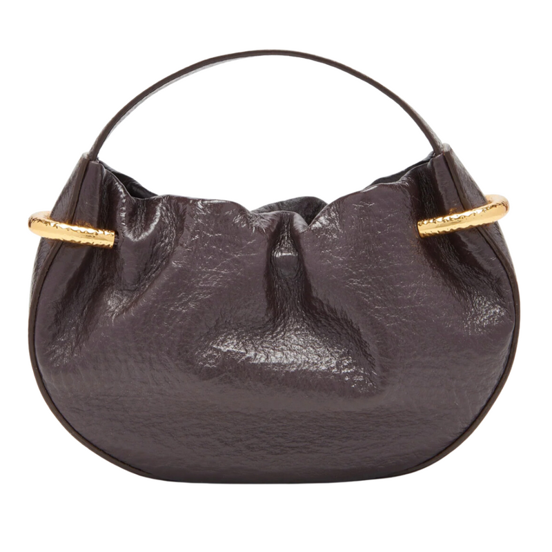 Tilda Ruched Mini Bag in Chocolate