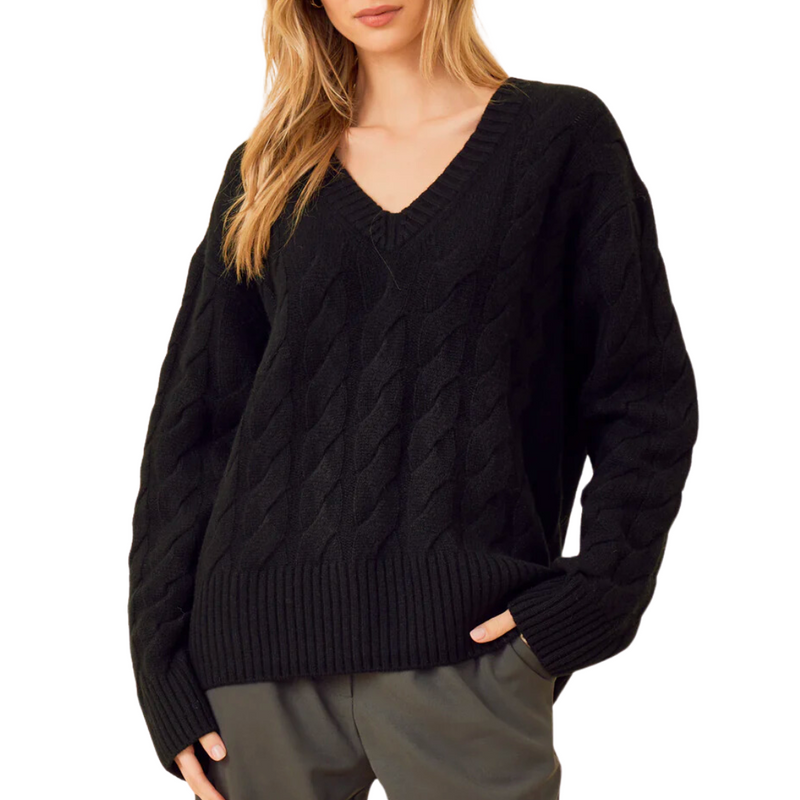 Monterey Cashmere Pullover in Black