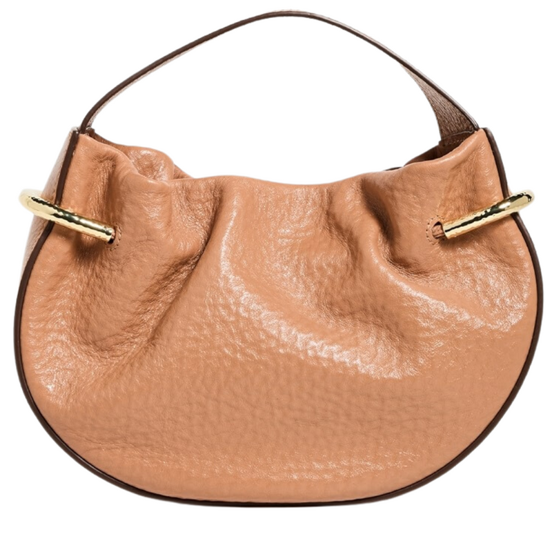 Tilda Ruched Mini Bag in Pecan Brown