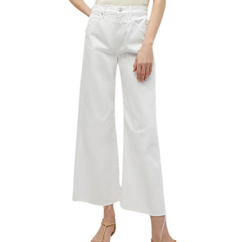 Taylor Cropped Wide-Leg Jean in White