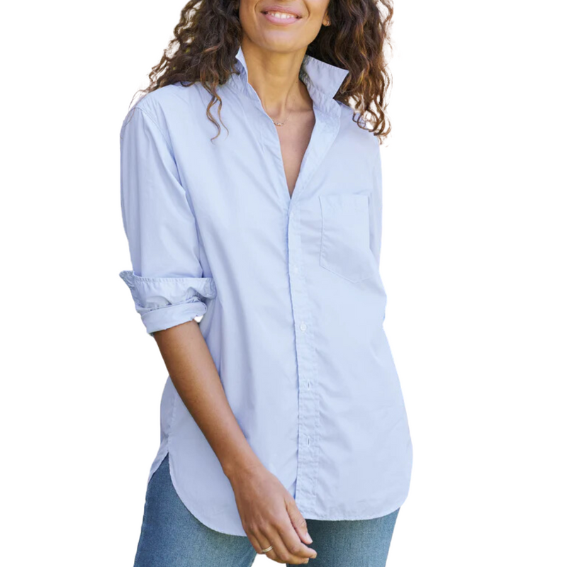 Joedy Boyfriend Button-Up Shirt in Shirting Blue