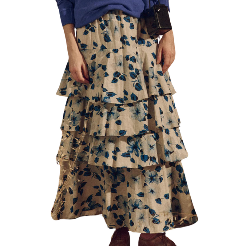 The Gazebo Skirt in Deep Meadow Floral