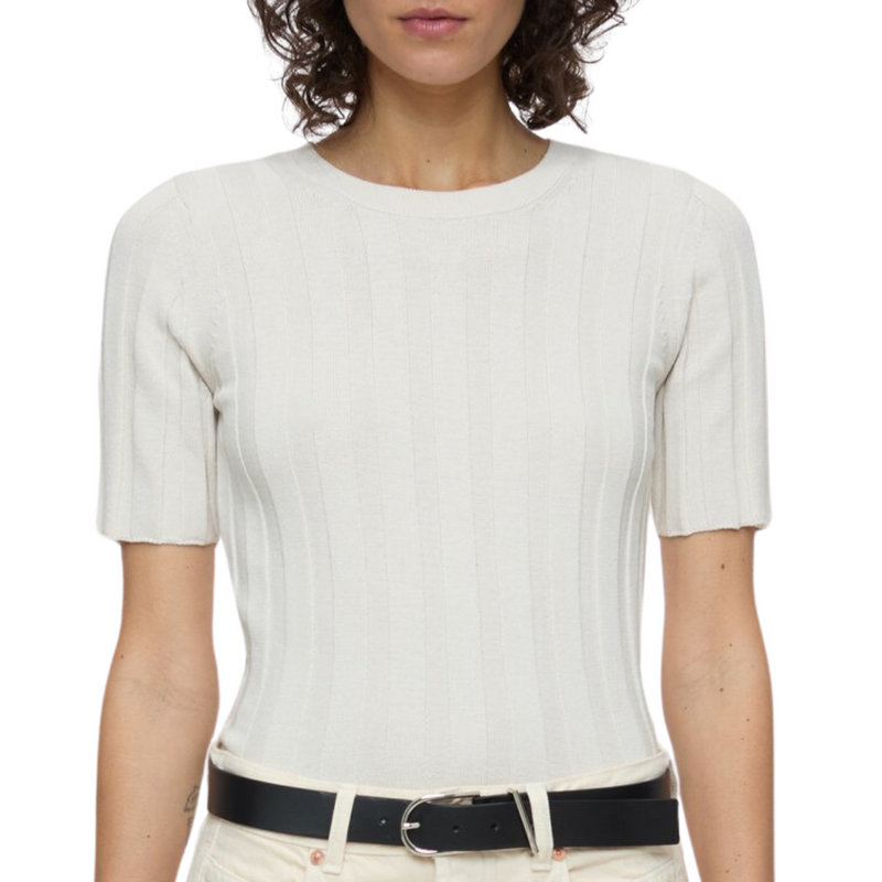 Short Sleeve Knit in Ivory