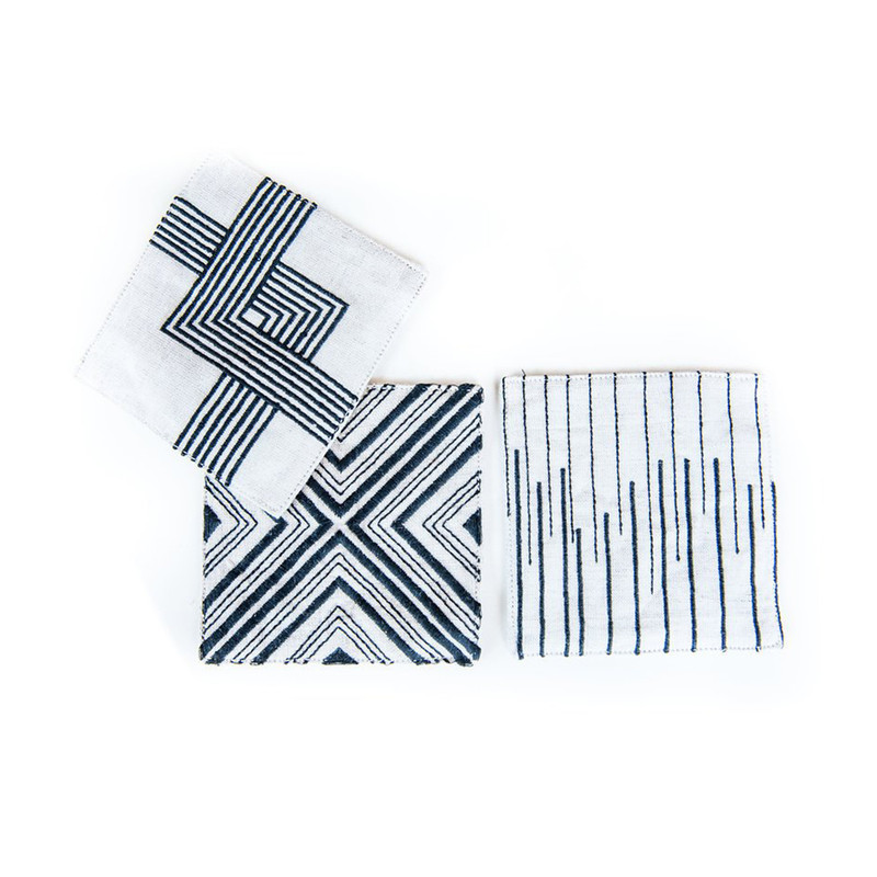 Crossroads Geometric 100% Cotton Coasters