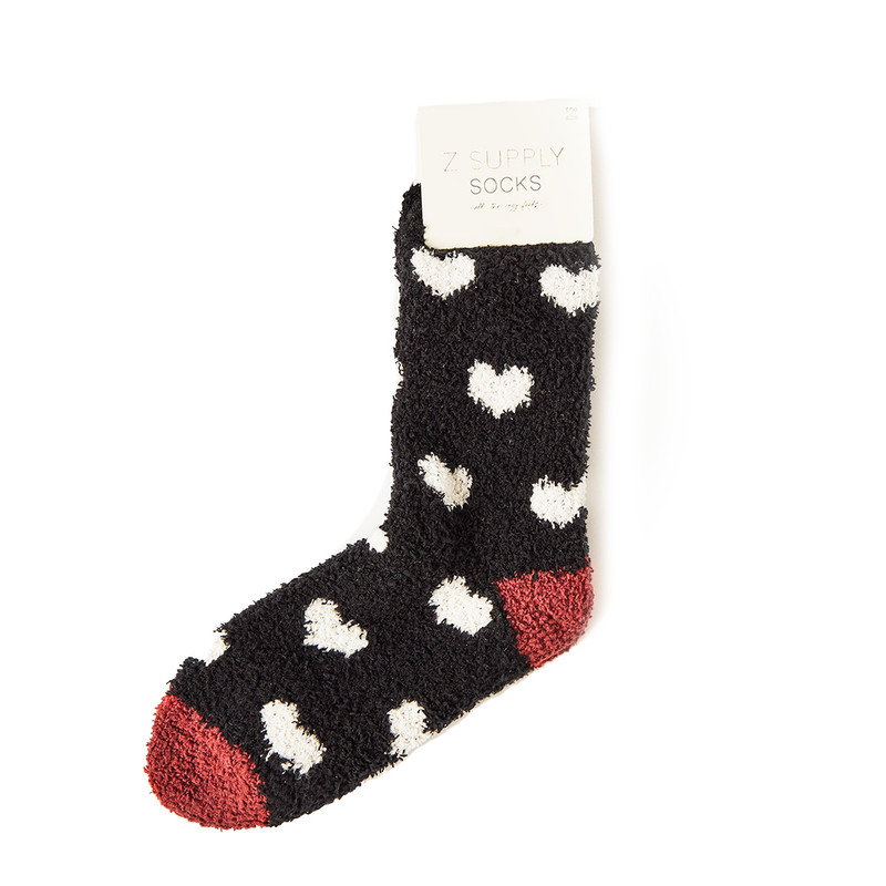 Heart Dot Plush Socks