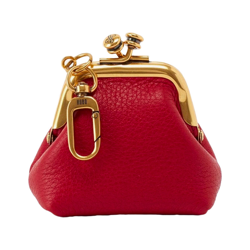 Run Mini Coin Pouch in Scarlet Velvet Hide