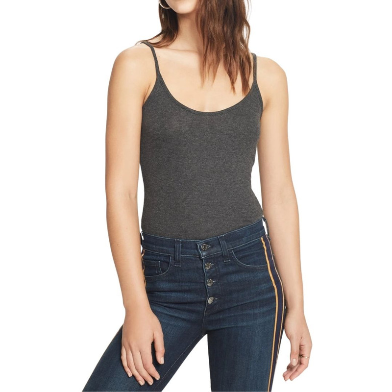 Ribbed Cami in Charcoal Heather