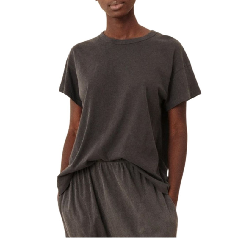 Boxy Tee in Washed Black