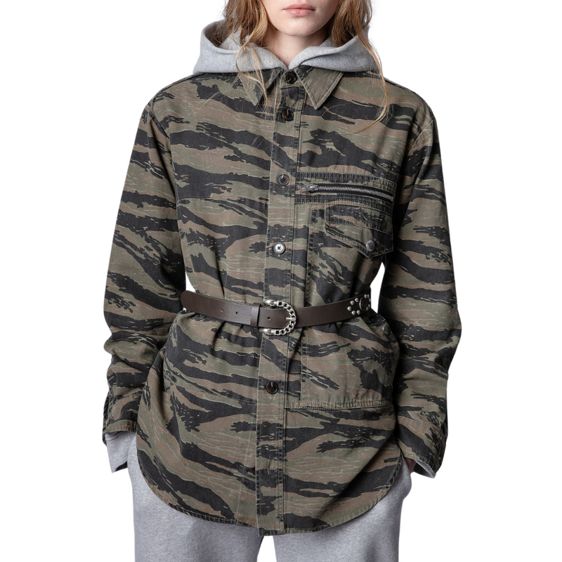 Zadig & Voltaire Troy Vintage Camo Shirt Jacket