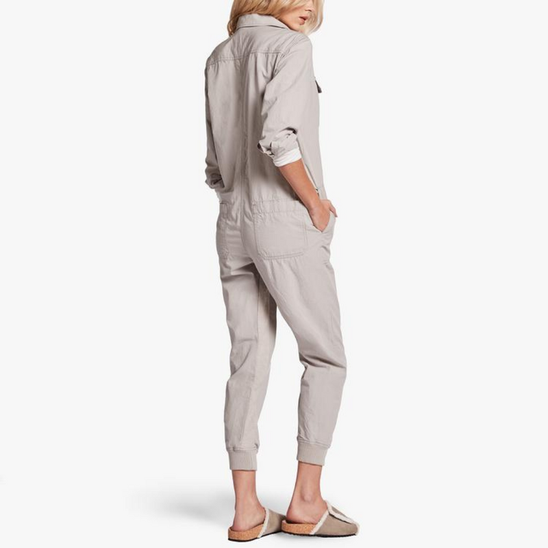 Cotton Utility Jumpsuit in Grey Cloud COCO GOOSE