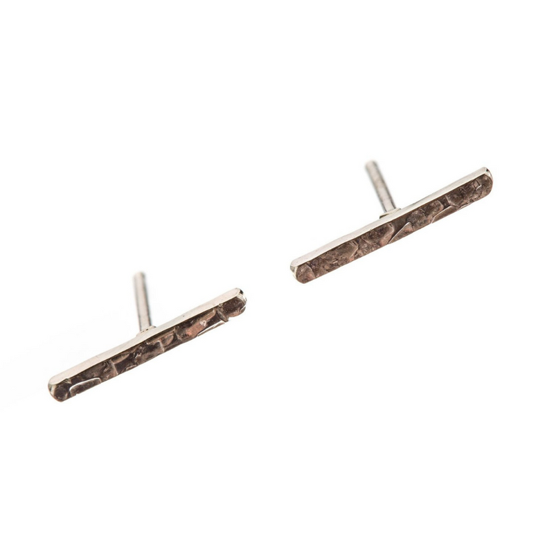 Bar Stud Earring in Silver