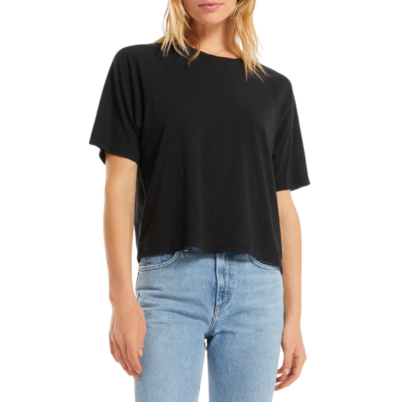 Audrey Slub T-Shirt in Black